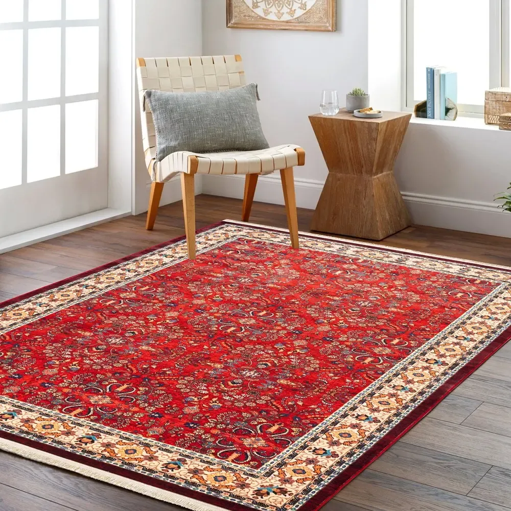 فرش ماشینی سنتی طرح 900411 لاکی 1000 شانه